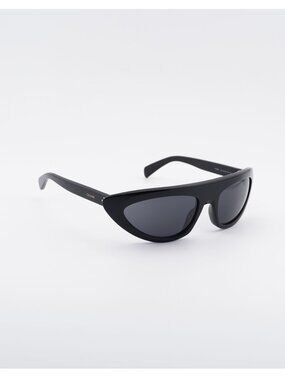 Exclusive Sale! Celine CL40261I 01A Sunglasses - Black Cat Eye Frame, Smoke Lens